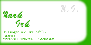 mark irk business card